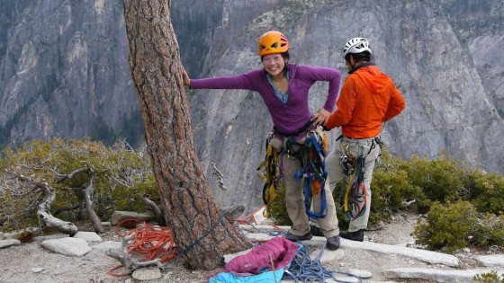 終於到了，對攀岩者而言一棵超有名的樹，標示The Nose的終點
